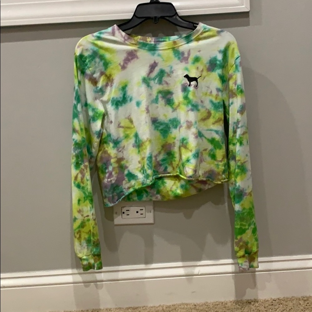 Tye Dye Cropped Pink Shirt